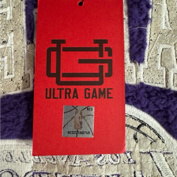 NWT Ultra Game Los Angeles Lakers full zip purple black white Sherpa.Size Large - Picture 8 of 11